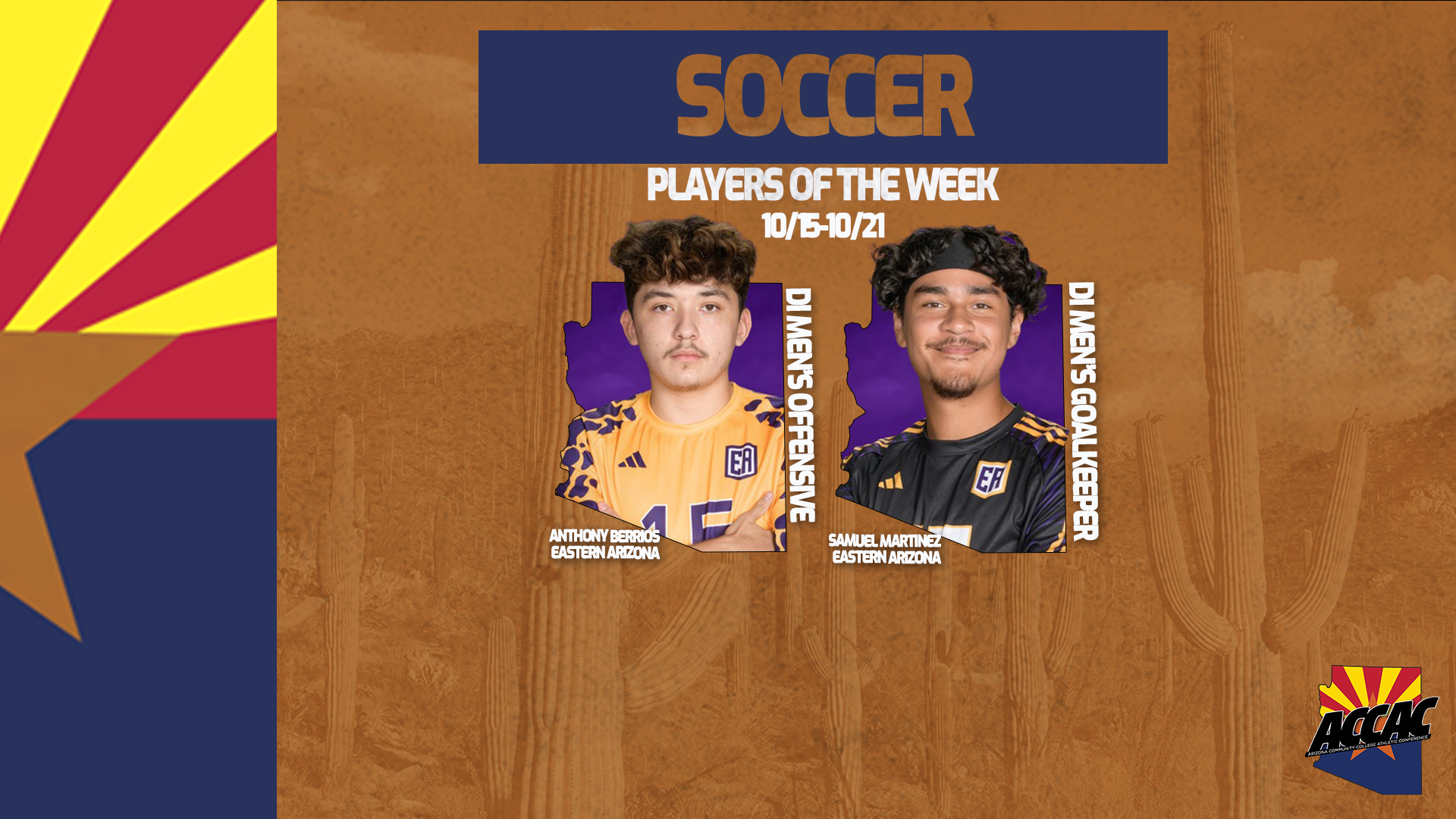 Week 9- Two Named Men's Soccer Player of the Week