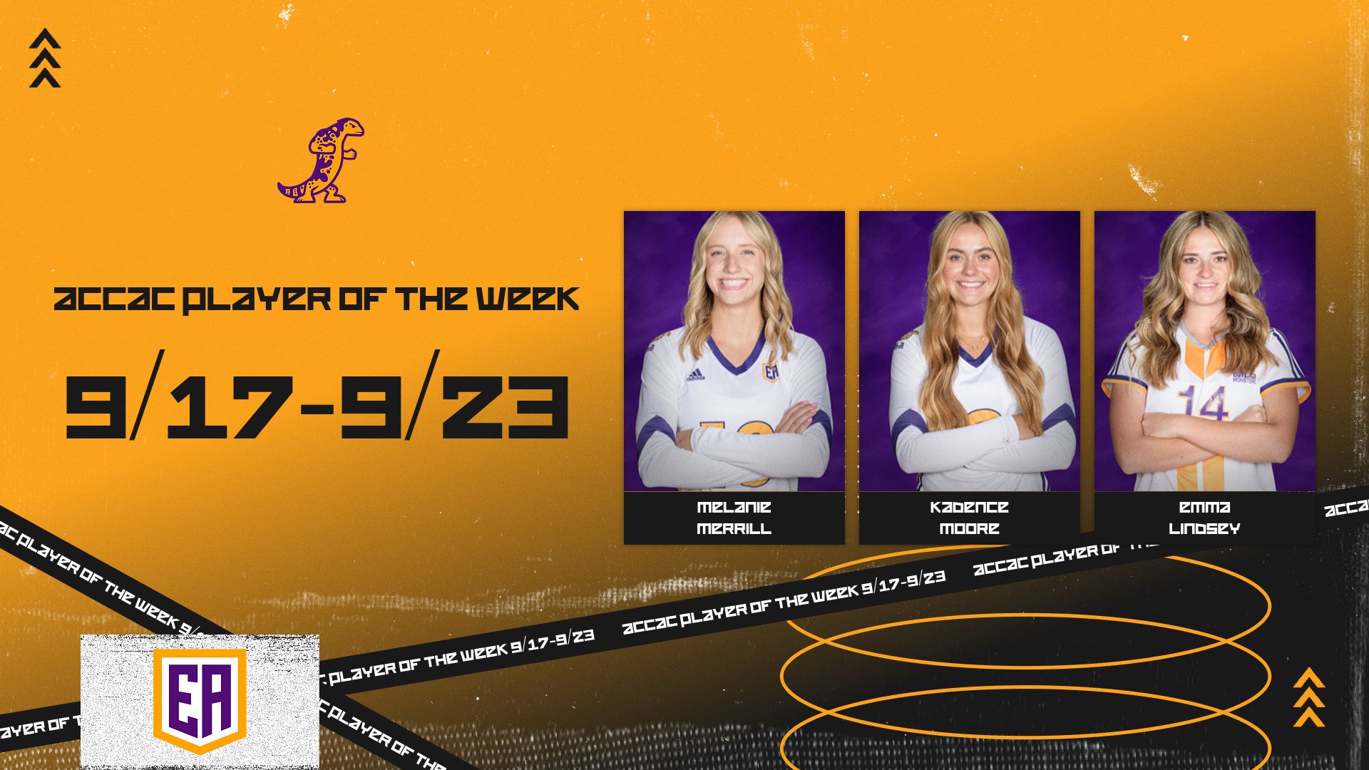 3 Athletes Named ACCAC Player of the Week for EAC